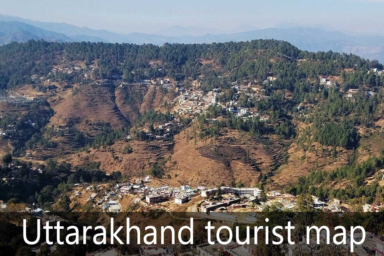 Uttarakhand tourist map